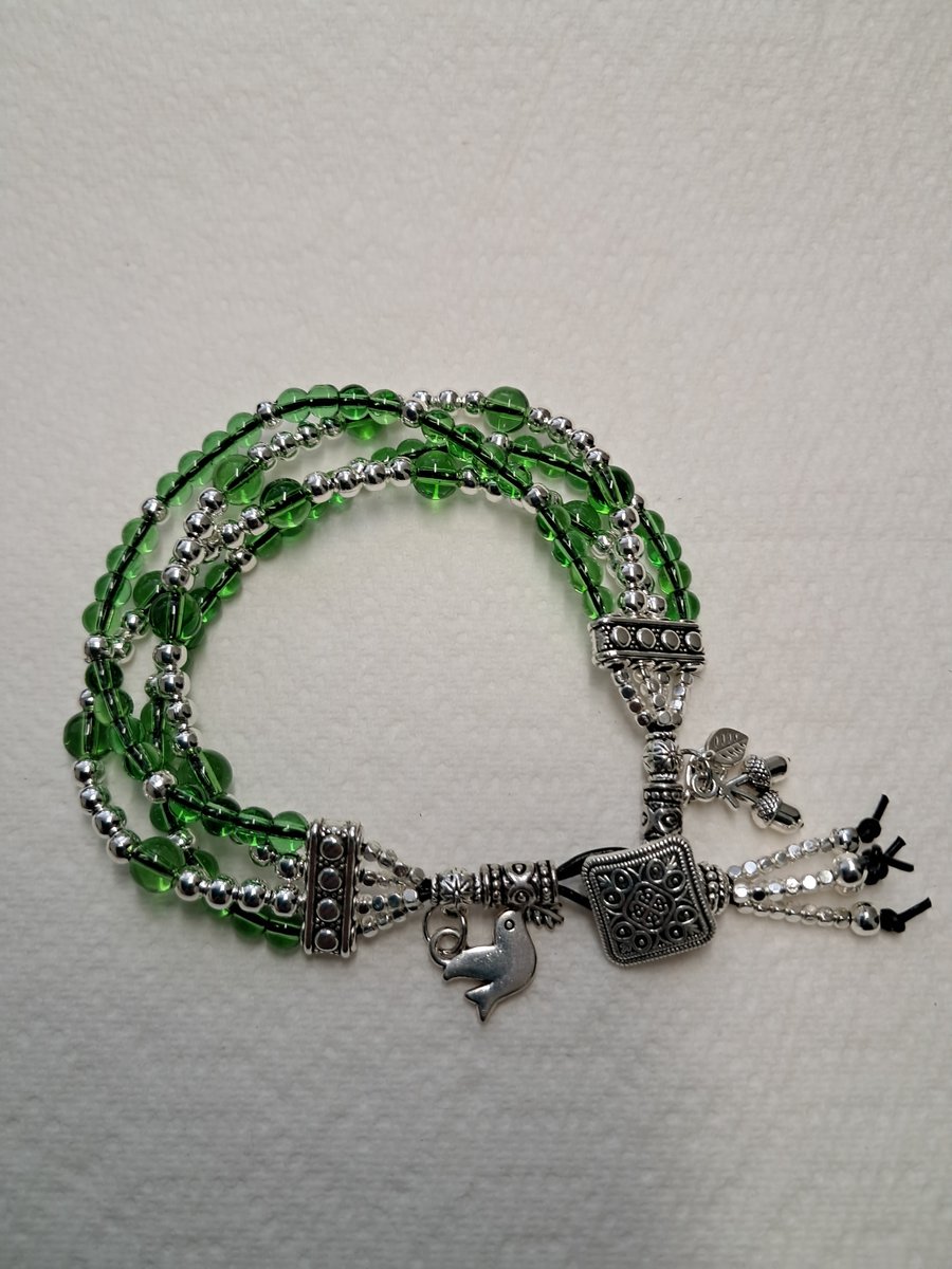 Beaded 4 strand Bracelet 