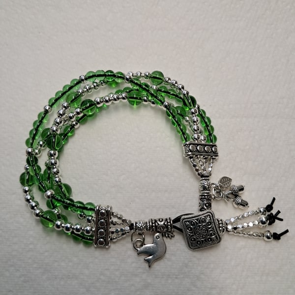 Beaded 4 strand Bracelet 