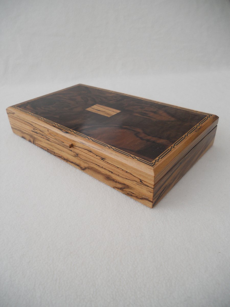 Earring Box - solid spalted beech