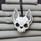 Black and White Bat Skull hanging Decoration 