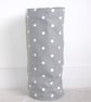 Toilet Roll Holder 2 Loo Roll Storage Basket Grey Polka Dot Spots
