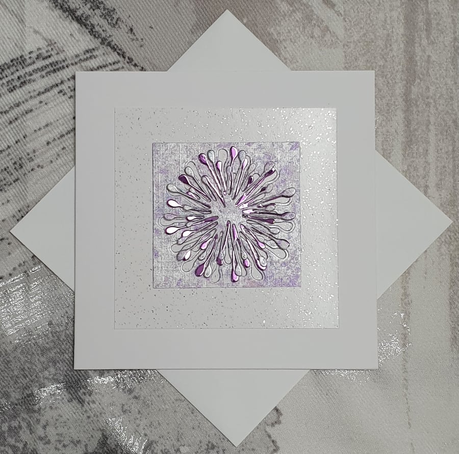 Lilac & White Card