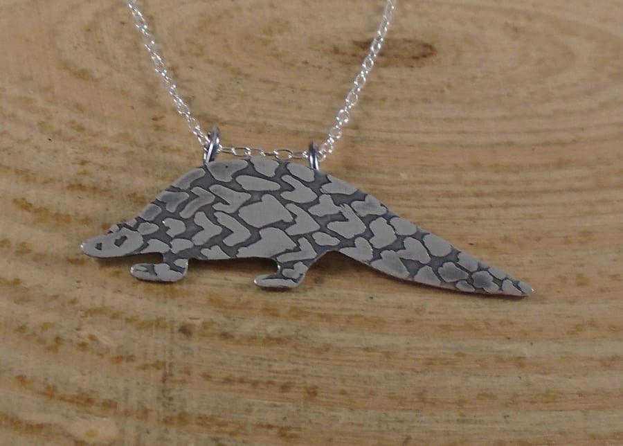 Sterling Silver Pangolin Necklace