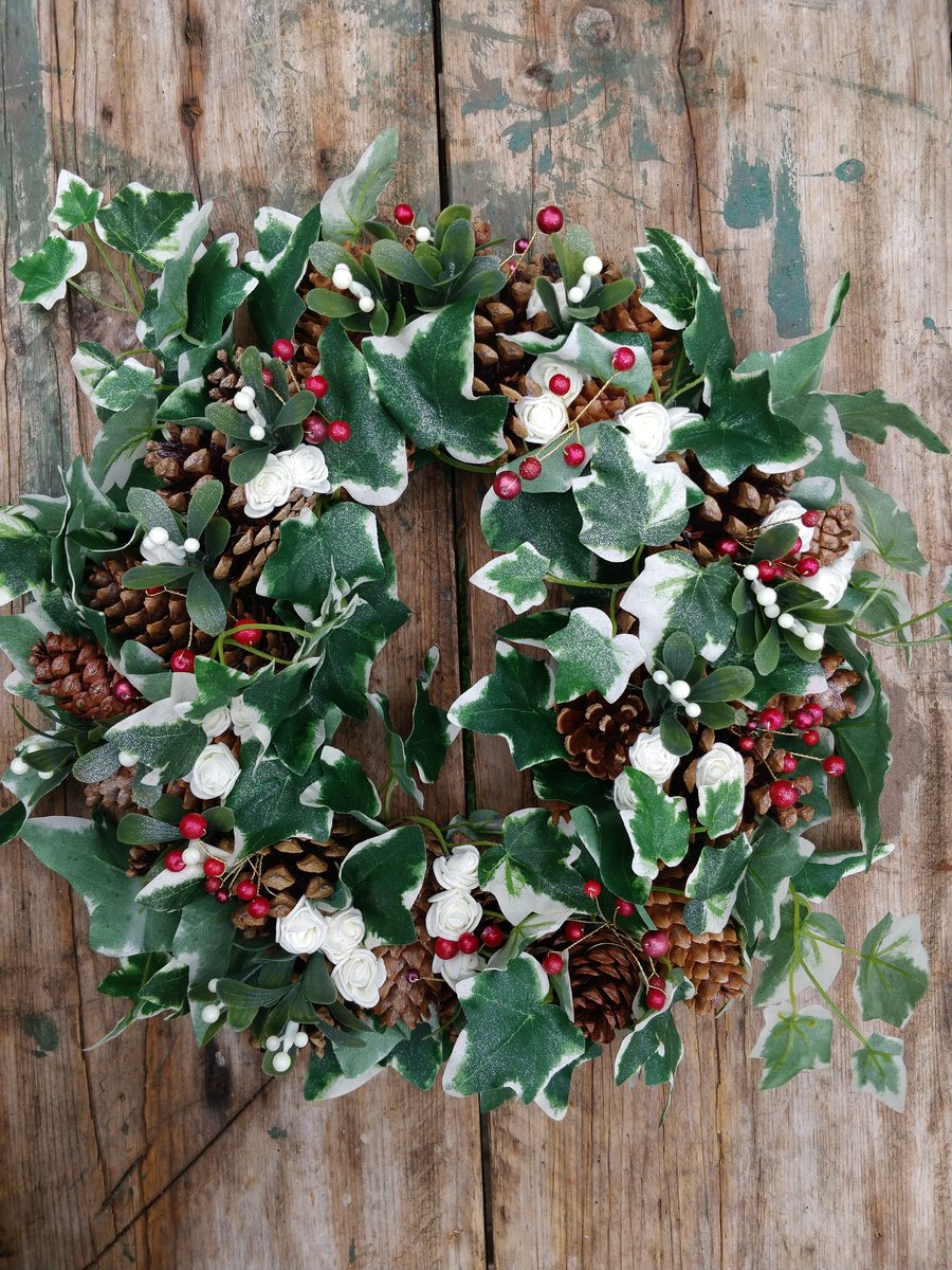 Handmade luxury traditional Christmas door wreath