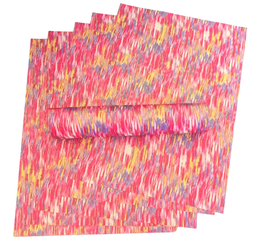A4 Glitter Paper Pink, Red, Purple, Yellow and White Colour Mix Sparkly Soft Tou