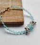 Cloud Break Aqua & Grey Cluster Bracelet - Handmade Gift for Her - Image 4