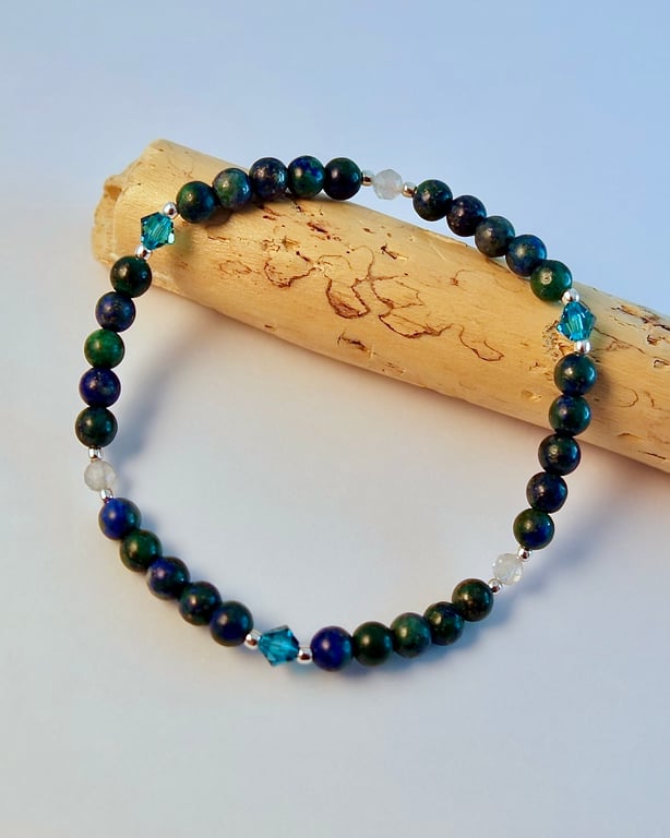 Chrysocolla Bracelet, Birthday, Anniversary, Mothers Day, Jewellery Gift For Her