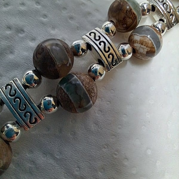 Beaded Leather Bracelet 