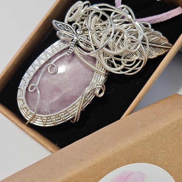 Bzzzzzz Lepidolite Pendant 