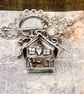 Handmade Silver Gingerbread House Pendant - Image 5