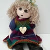 16"Cloth Doll, Tammy, Collectable Handmade Doll by Bearlescent