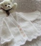14" White Baby Cardigan  - Image 1