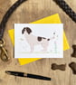 Spencer The Spaniel Illustrated Blank Greeting Card