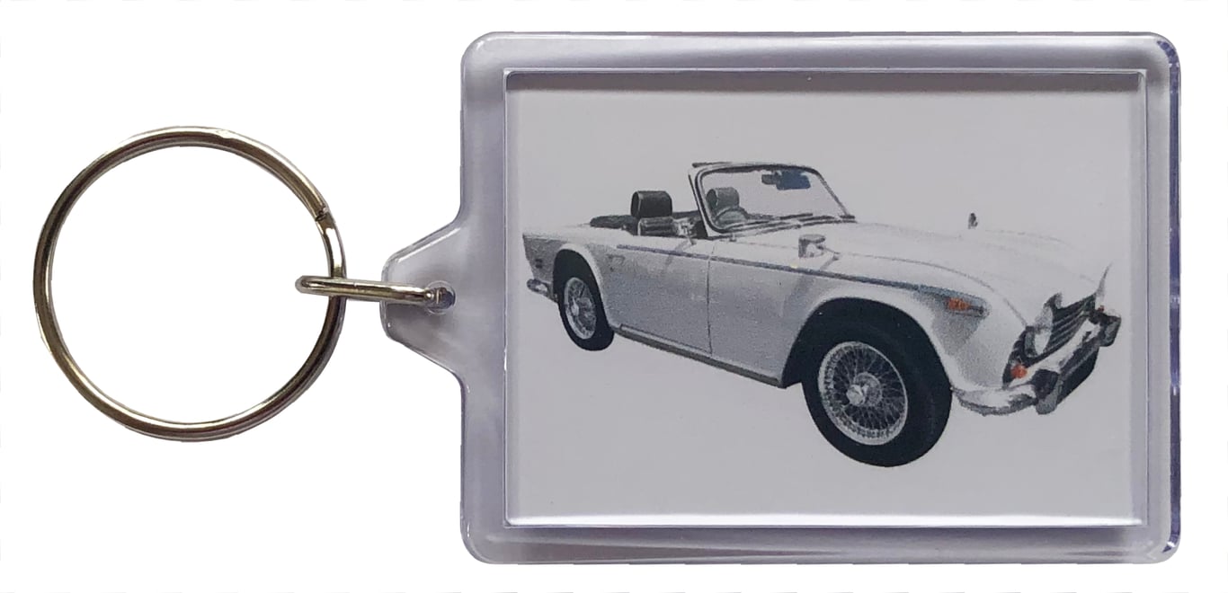 Triumph TR5 1968 - Keyring with 50x35mm Insert - Car Enthusiast