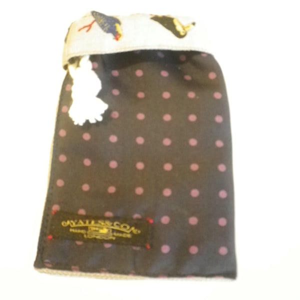 Silk unisex coin, card, trinket holder , gift wrapped, free shipping