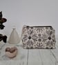 Hand Printed Linen Zipped Cosmetic Bag