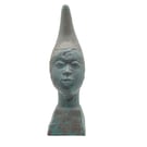 Benin bronze Iyoba bust, african queen mother statue, nigerian tribal art,