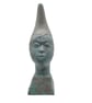 Benin bronze Iyoba bust, african queen mother statue, nigerian tribal art,