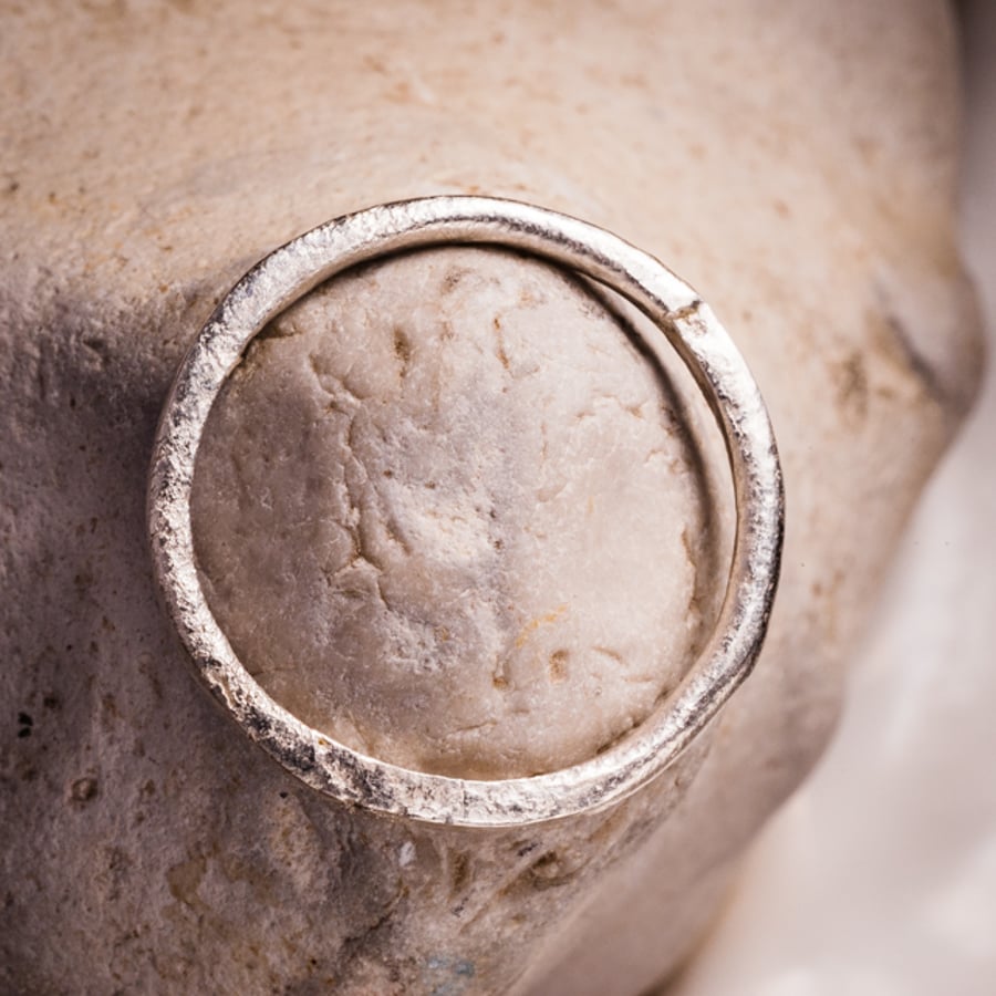 'ripple' ring handmade in eco-silver