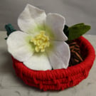 Christmas faux pourri flower basket