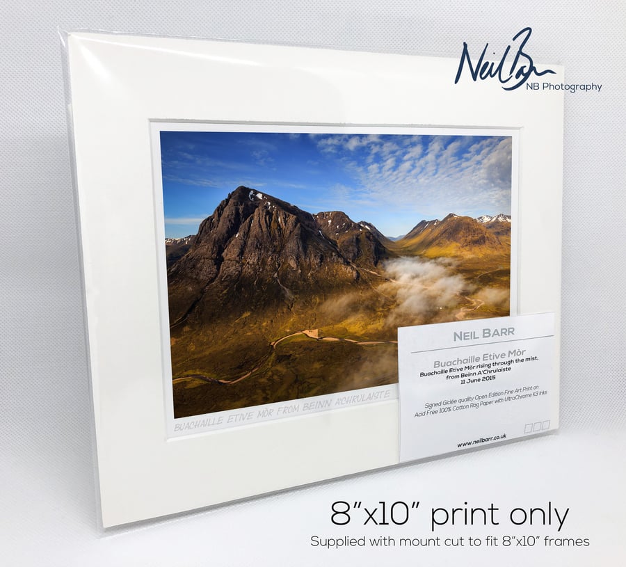 Buachaille Etive Mor, Glen Coe, Scotland - A5 (10" x 8") Unframed Print