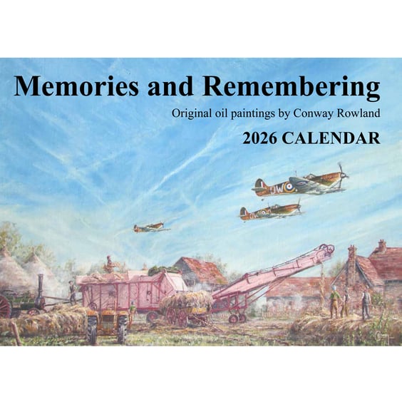 2026 Art Calendar- Aviation and Landscape Paintings- Nostalgic Memories