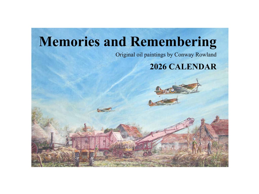 2026 Art Calendar- Aviation and Landscape Paintings- Nostalgic Memories