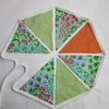 Reversible Bunting - Gingerbread House and Aqua, Green, Orange prints