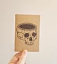 Mindless Skull Lino Printed Pocket Notebook - Image 1