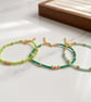 OOAK UK "Green Gold" Handmade Stackable Bracelet Birthday Friendship