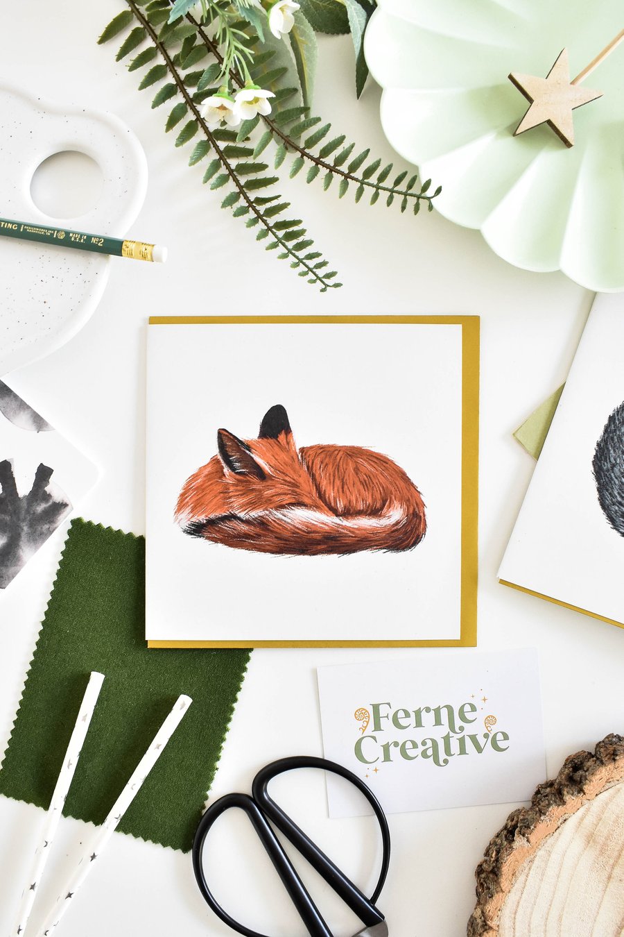 Red Fox Card, Blank greetings card, Fox Gifts, Nature cards