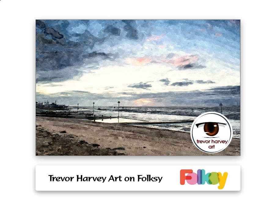 Dark Skies At The Coast - 12x8 inch exclusive Fine Art print (BR)