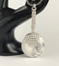 Howlite Donut Handbag Charm with Chainmaille Chain and Keyring - Image 5