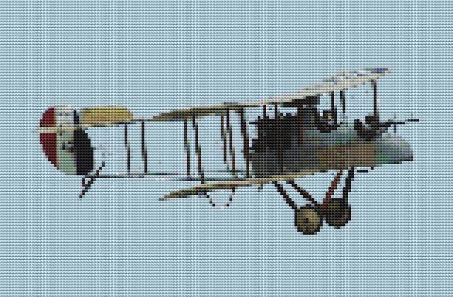 Vickers Gun Bus (plane) cross stitch chart