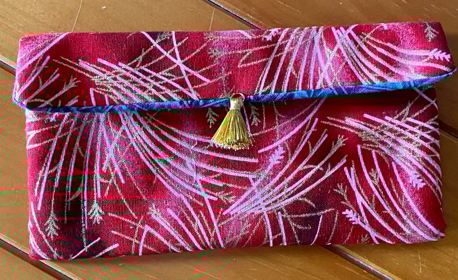 Red And Gold Chinese Style Purse Or Glasses Bag