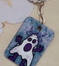Wooden rectangular weird ghost keyring  - Image 2