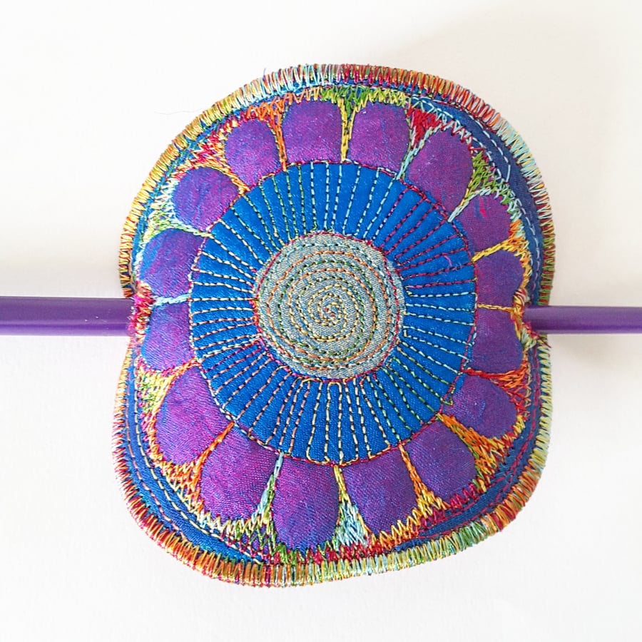 Pony Tail Holder with Purple Lacquer Stick 