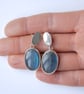 Labradorite and sterling silver drop earrings - Image 2