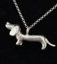 Handmade Dachshund Pendant, Fine Silver Sausage Dog Necklace, Unique One of a  - Image 6