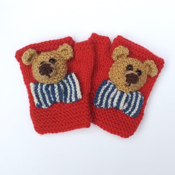 Teddy Mitts - Red