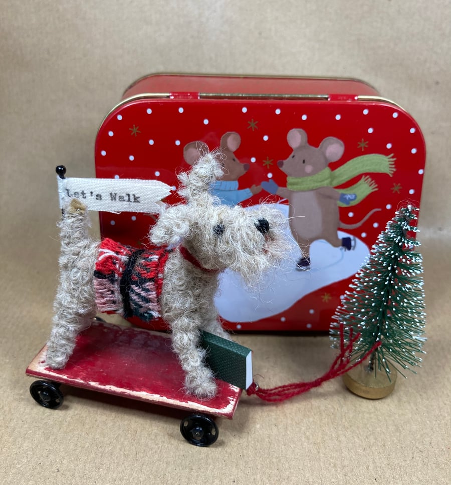 Christmas Tin Terrier. 