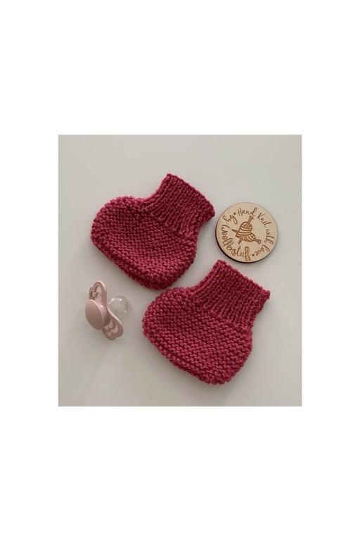 Made To Order Handknitted Clover Baby Boots 5 sizes. Any colour.