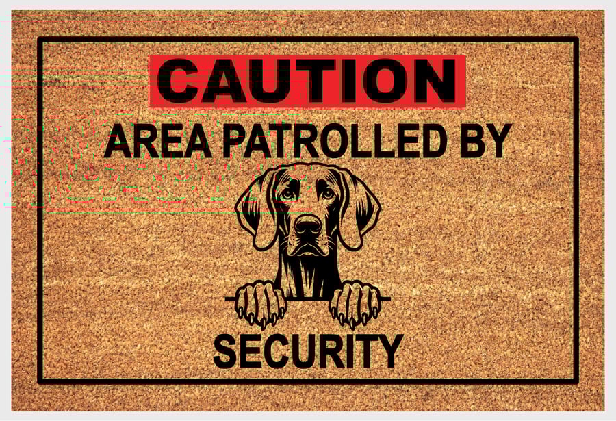 Weimaraner Security Door Mat - Weimaraner Welcome Mat 