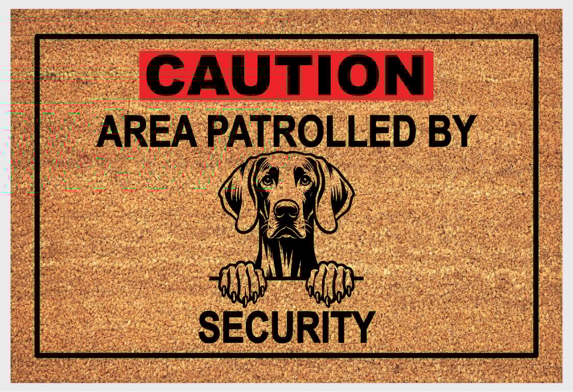 Weimaraner Security Door Mat - Weimaraner Welcome Mat 