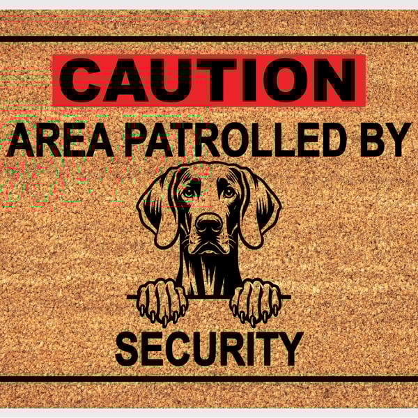 Weimaraner Security Door Mat - Weimaraner Welcome Mat 