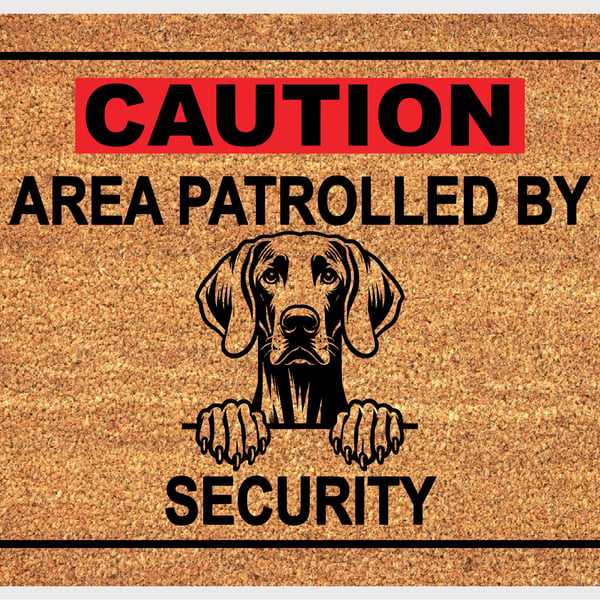 Weimaraner Security Door Mat - Weimaraner Welcome Mat 