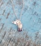 Amethyst Thistle  & leaf Necklace - Image 3