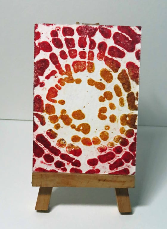 ACEO Entwine 5 Original Collagraph Print OOAK 