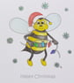 Christmas Bee Card - Cute Bee Card - Bumblebee  - Image 4