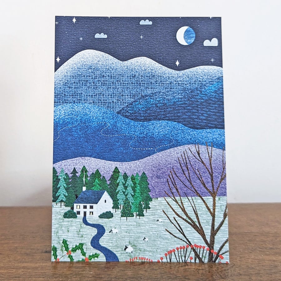 Postcard Set Winter Landscape - 4 Postcards - Free Postage